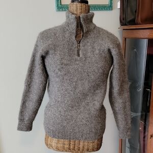 Norwool Pure Wool Unisex 1/4 Zip Sweater szXS  BinT